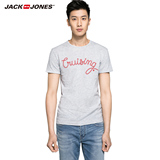 JackJones杰克琼斯2016夏季新品男装时尚印花短袖T恤O|216201508