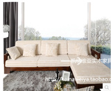 特价柚木家具现代简约布艺沙发实木转角贵妃组合中式特价美式L型