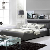 摩达专柜布艺床 可拆洗现代卧室软床实木框架1.8米双人婚床可定制