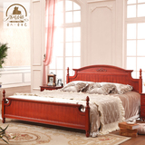 韩式床实木双人床1.8米深色婚床田园欧式储物床公主床1.5卧室家具