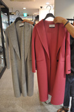 正品WEME韩国东大门代购2015冬长款双面呢羊绒大衣大码女装外套