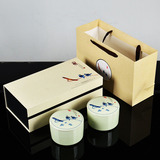 西湖龙井绿茶叶包装盒礼盒空白茶叶罐陶瓷大小号青瓷三罐密封通用