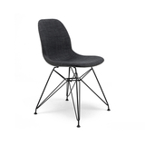 特价现代简约伊姆斯emeas软包靠背椅咖啡厅布艺设计师多功能餐椅