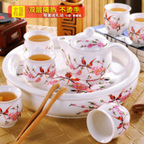 特价 家用景德镇茶具套装整套陶瓷功夫茶杯茶壶 青花瓷 双层茶盘