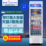 穗凌 LG4-259LT冰柜商用立式饮料柜单温冷藏冷柜玻璃门展示柜雪柜