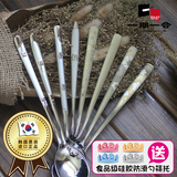 韩国进口餐具304不锈钢勺子 韩式饭勺调羹 430汤勺长柄勺包邮