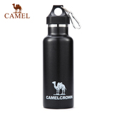 CAMEL骆驼户外水壶 野营装备0.5L保温水壶金属不锈钢宽口直