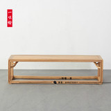 新中式禅意书房茶舍凳子仿古家具纯实木凳长条凳床尾凳榆木凳