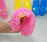 夏季浴室坡跟拖鞋水晶果冻鞋家居家女室内塑料橡胶防滑凉拖鞋包邮
