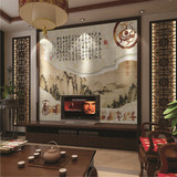 中式客厅电视背景墙艺术瓷砖 瓷砖背景墙大型雕刻壁画赤壁怀古