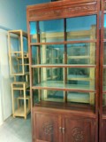 明清古典玻璃柜茶叶柜展示柜高端大气自然环保96x35x196CM