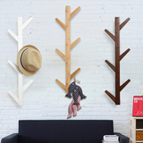 欧式创意实木衣帽架 卧室墙上置物架简易墙壁挂衣架宜家壁挂衣架