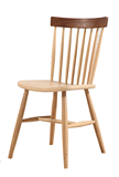欧沃世家北欧宜家艺术风格白橡木胡桃实木餐椅阅读椅产地青岛