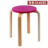 小圆凳餐桌凳实木质家用凳子木凳可摞叠非塑料独凳园矮凳彩色小凳