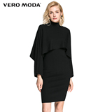 Vero Moda2016秋冬新品披肩超弹针织包身两件套连衣裙|316346503