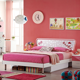 儿童床男孩1.2米简约现代单人床1.5米青少年卧室组合套房儿童家具