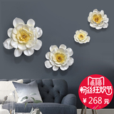 墙饰壁挂3D立体装饰品卧室走廊玄关电视沙发背景墙贴创意陶瓷花卉