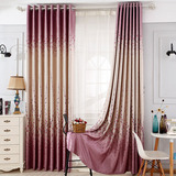 加厚全遮光布定制成品窗帘布遮阳保暖客厅卧室落地窗紫色特价清仓