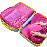 旅游必备韩国旅行收纳袋内衣物行李箱整理洗漱包防水6件套装
