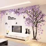 爱情森林亚克力3D水晶立体墙贴客厅卧室沙发电视背景墙壁装饰贴画