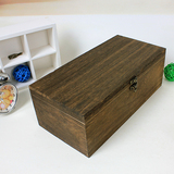 包邮桌面收纳盒大号储物木盒子办公室杂物整理创意化妆品复古木质