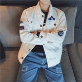 韩版秋装潮流权志龙GD同款个性徽章贴布棒球服外套潮男休闲夹克衫