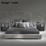 北山家居家具定制2015新款卧室家具布艺1.5米软床现代简约双人床