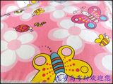 纯棉厚棉布印花可定做成品窗帘抱枕桌布窗帘布小蜜蜂粉红色卡通