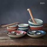 创意餐具碗盘碟子套装陶瓷碗日式瓷器餐具套餐碗筷釉下彩餐具套装