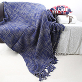 外贸 手工粗编织 毛线 流苏麻花 床尾搭巾 沙发毯 空调毯 休闲毯
