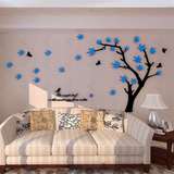 枫叶树3d水晶立体墙贴电视客厅背景墙贴纸装饰品贴画