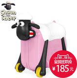 小羊肖恩正版骑行旅行箱儿童玩具卡通登机拉杆箱 包拖箱书包行李