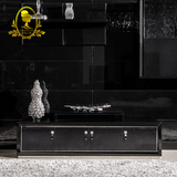品牌新款时尚简约后现代客厅卧室创意钢琴烤漆黑色电视柜客厅家具