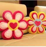 包邮可爱花形坐垫圆形彩色太阳花朵抱枕办公午睡枕大号沙发靠垫