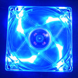 8CM蓝光 风冷LED发光酷炫电脑机透明DIY机箱强劲散热风扇厂家直销