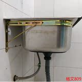 水槽小单槽厨房洗菜盆阳台洗碗池简易小单槽套餐不锈钢水盆带支架