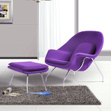 午休躺椅Womb Chair时尚创意玻璃钢羊毛绒布艺胎椅 子宫椅 休闲椅