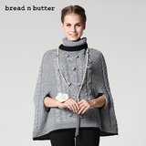 [转卖]【商场同款】bread n butter面包黄油高领蝙蝠袖斗篷毛衣