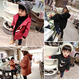 男童外套大衣童装儿童中长款亲子装风衣韩版新款毛呢羊绒上衣R25