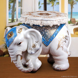 动物镇宅树脂象凳欧式家居落地摆件结婚礼物大象换鞋凳