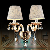 欧式水晶壁灯床头灯卧室现代简约客厅创意壁灯过道走廊灯墙壁灯具