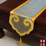 新中式真丝桌旗 桌条茶几旗床旗餐垫 现代红木家具简约现代餐桌布