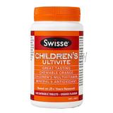 澳洲直邮Swisse儿童复合维生素+矿物质咀嚼片香橙味120粒