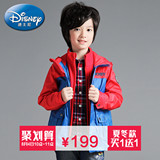 迪士尼正品童装 儿童米奇男童冲锋衣外套连帽中大童秋装上衣潮