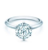 【美国代购】Tiffany Setting0.55IVS1经典六爪订婚戒指
