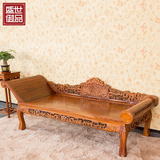 中式家具 花梨木贵妃椅实木贵妃沙发躺椅贵妃床美人榻布艺沙发床