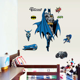 卡通超人蝙蝠侠墙贴画男孩卧室宝宝儿童房间床头装饰贴纸墙壁贴画