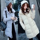 2015大码冬装韩版修身显瘦中长款棉衣女学生外套学院风加厚羽绒棉