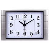 康巴丝客厅静音挂钟大号简约长方形石英钟办公时钟表时尚壁挂钟表
