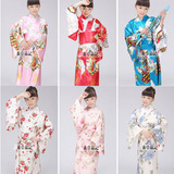 日本传统儿童正装和服cos长款睡袍浴衣 女童表演舞台戏剧摄影长袍